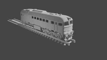 Проектирование в blender тепловоза 2м62у